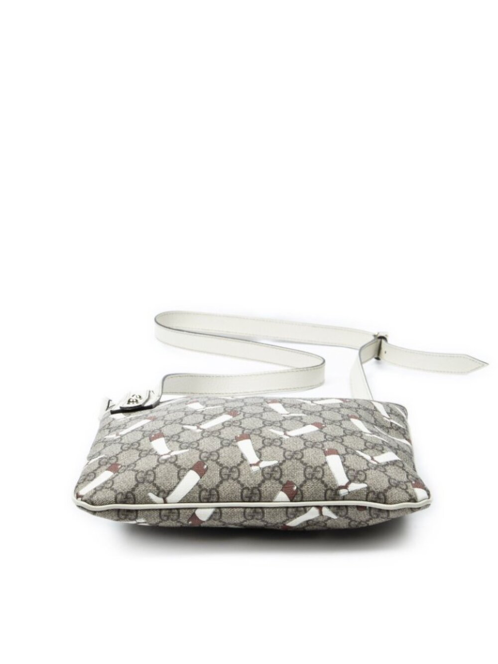 Gucci Boot GG Crossbody Beige Ivory Print Supreme Canvas - Picture 6 of 10